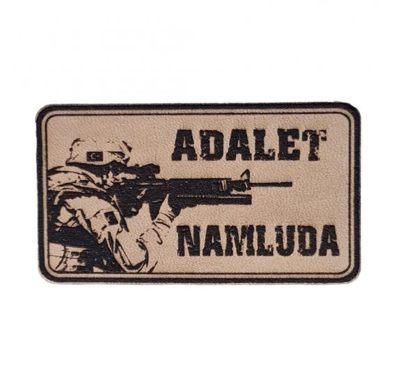 ADALET NAMLUDA Deri PEÇ - Arma - Askeri Patch ürün görseli