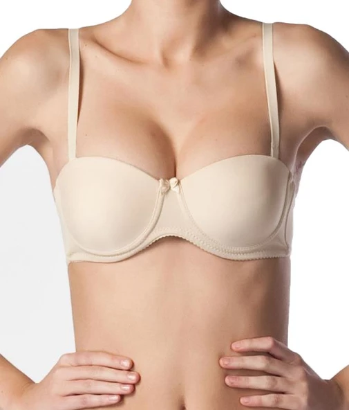Nbb Kadın Desteksiz Mikrofiber Straplez Sütyen 3510 - 2