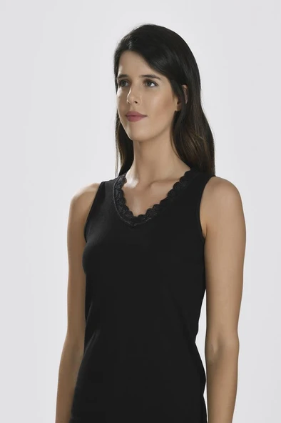 Nbb Bayan Geniş Dantel Askılı Ribana Atlet 678 - Resim 2