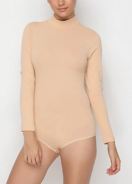 Nbb Bayan Uzun Kollu Boğazlı Çıtçıtlı Body 2960 - Resim 2