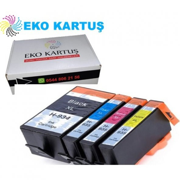 Eko Kartuş Hp Officejet 6820 4 Renk (934XL-935XL) Muadil Kartuş, - 2