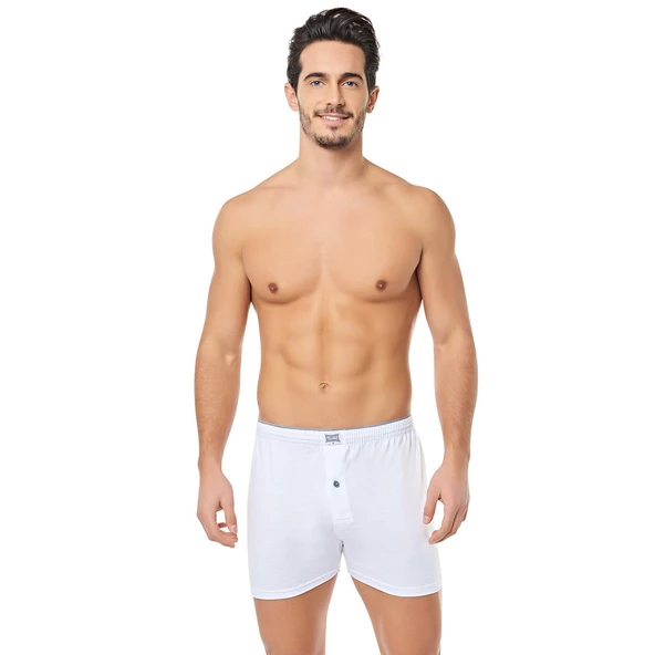 6 lı Paket Tutku Erkek Penye Boxer Düğmeli Havlu Bel Baksır Pamuk - 2