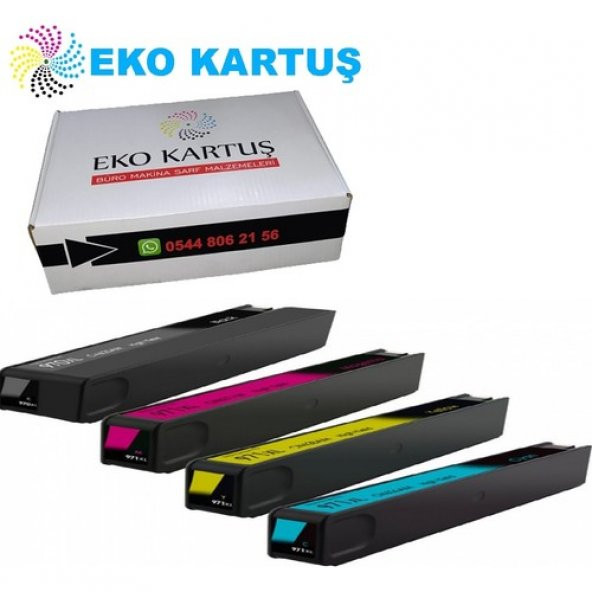 Eko Kartuş Hp Officejet Pro X576DW 4 Renk (970XL-971XL) Muadil Kartuş, - 2
