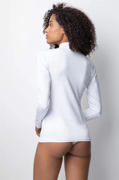 Özlem Uzun Kol Atlet Body Yarım Boğazlı Atlet 3227 - Resim 3