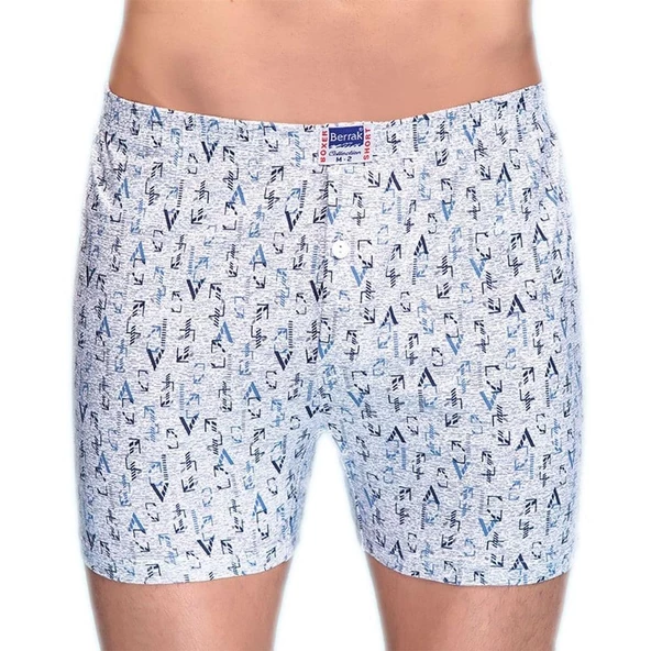 6 lı Paket Berrak Erkek Penye Desenli Boxer 1053