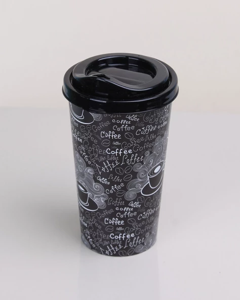 Kahve Bardağı - Kapaklı Desenli 650ML - 3