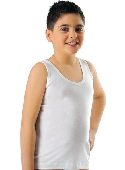 Anıt Erkek Çocuk Atlet Beyaz Renk Ribana Atlet 4702 ürün görseli