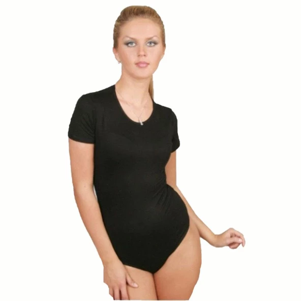 Özlem Bayan Kısa Kollu Çıtçıtlı Body 302