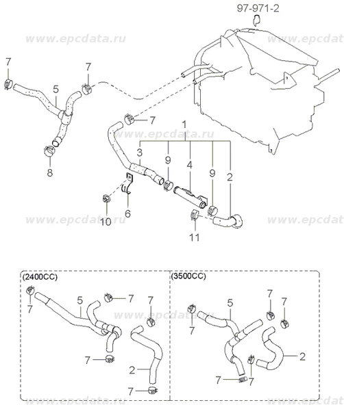 Kia Sorento  02 10 Su Gırıs Hortumu,973103E110 ürün görseli 1