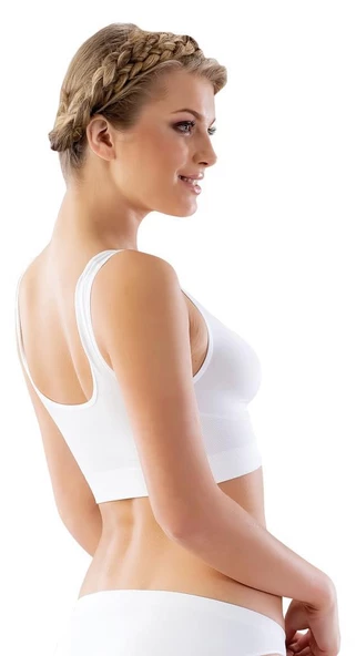 Emay 4005 Bayan Dikişsiz Toparlayıcı Kalın Askılı Büstiyer Sütyen - Resim 2