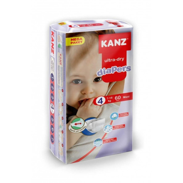 Kanz Mega Paket - 4 No Maxi 7 - 18 kg 60 Adet