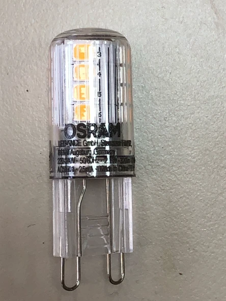 3 ADET OSRAM G9 LED 3W  30W 320 LÜMEN 2700 KELVİN SARI
