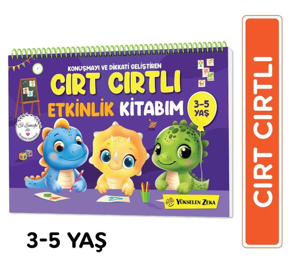 Y.Z. 3-5 Yaş Konuşma ve Dikkati Geliştiren Cırt Cırtlı Etkinlik Kitabım