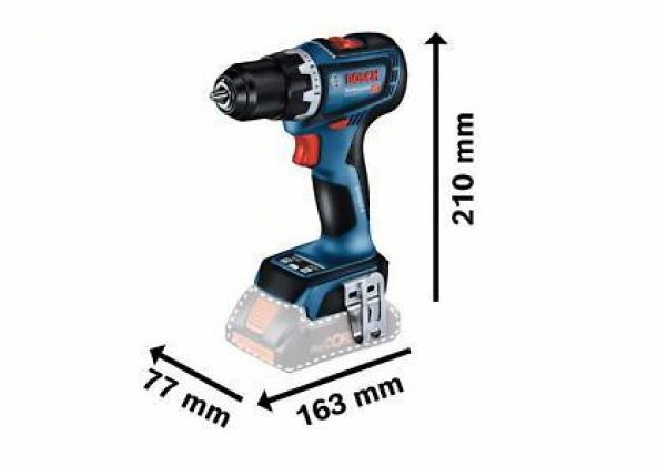 Bosch GSR 18 V-90 C Akülü Delme Vidalama (Solo) - 2