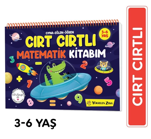 Y.Z. 3-6 Yaş Oyna Eğlen Öğren – Cırt Cırtlı Matematik Kitabım (Sayılar, Şekiller, Saatler, Örüntüler, Toplama, Çıkarma, Sudoku)