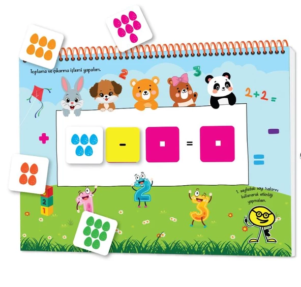Y.Z. 3-6 Yaş Oyna Eğlen Öğren – Cırt Cırtlı Matematik Kitabım (Sayılar, Şekiller, Saatler, Örüntüler, Toplama, Çıkarma, Sudoku) - 4