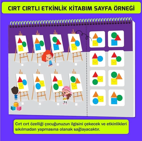 Y.Z. 4-6 Yaş Dikkati ve Düşünme Becerilerini Geliştiren Cırt Cırtlı Etkinlik Kitabım - 2