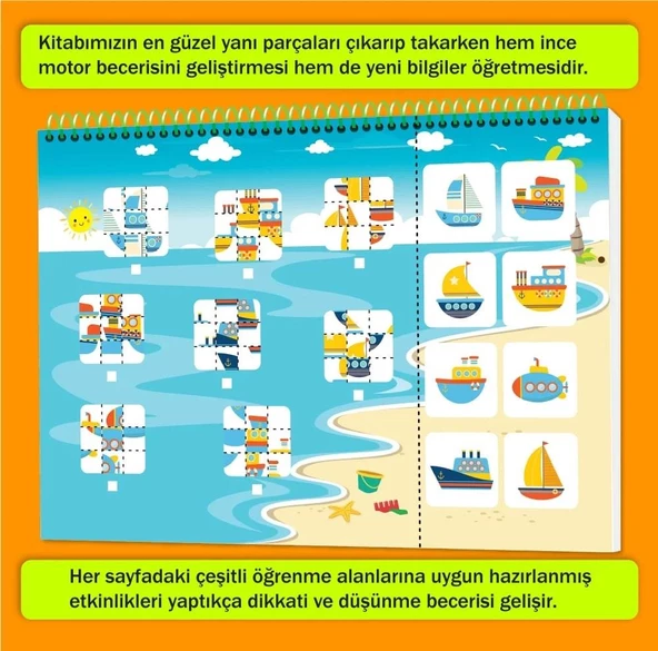 Y.Z. 4-6 Yaş Dikkati ve Düşünme Becerilerini Geliştiren Cırt Cırtlı Etkinlik Kitabım - 3