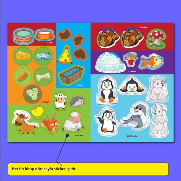 Y.Z. 2-4 Yaş İlk Sticker Kitabım Yapıştır-Çiz-Boya (Taşıtlar Hayvanlar Yiyecekler) - 7