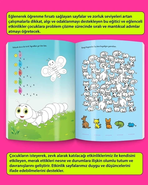 3-6 Yaş İnce Motor Becerilerini Geliştiren Parmak Boyama Kitabım Serisi (Parmak Boya ve Keçeli Kalem Seti Hediyeli) - 10