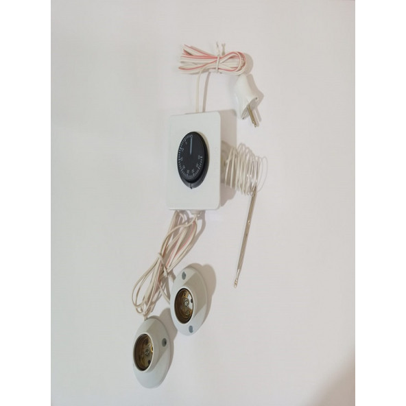 Termostat Kontrollü Düğ. Yanan 1 Lamba Çıkış 1 Sabit Duy Seti Hayvan Kümes Kulübe Isıtma Sistemi Ana Kucağı