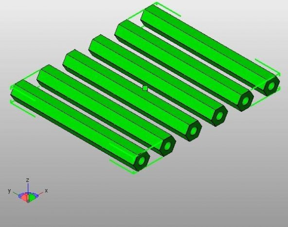 5.7Mm X 50Mm Hex Spacer Plastik Aparat