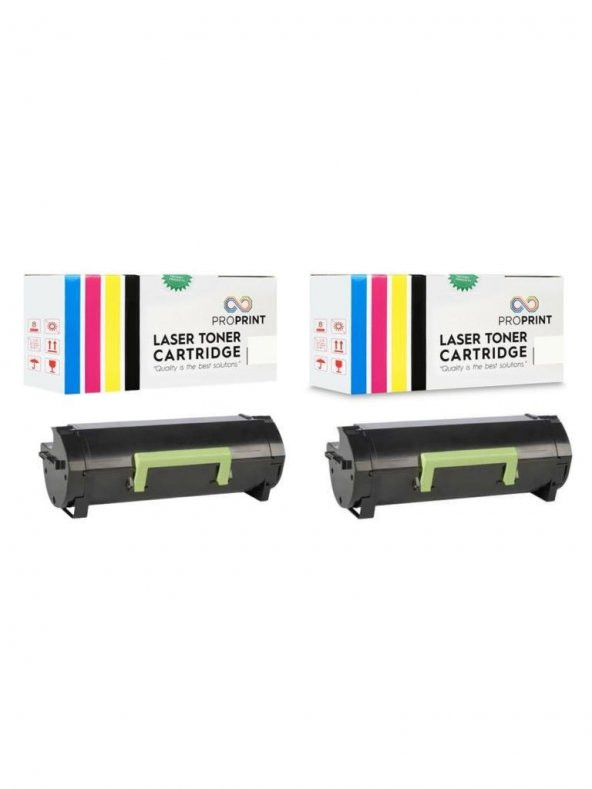 TKPrint Lexmark MX811dtme MX811dte 62D5H00 Siyah 2 Adet 25000 Sayfa Muadil Toner