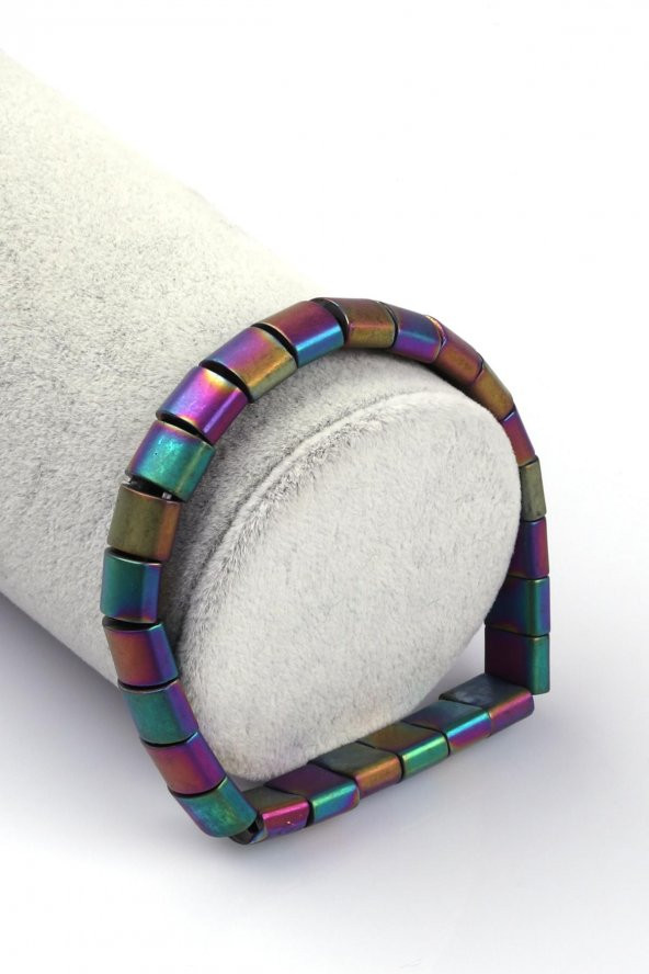 Hematit Doğal Taş Bileklik 7 x 9 mm Özel Kesim ürün görseli