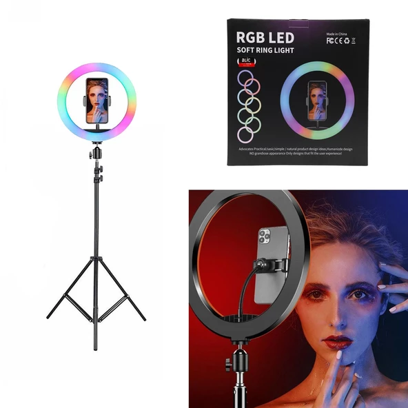 BLİC RGB LED SOFT RING LIGHT MJ36+TRIPOD AYAK