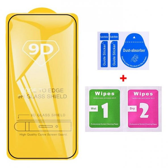 Coofbe  9D Ultra Sert ve Dayanıklı iPhone 14 6.1 Ful Kaplama Kırılmaz Ekran Koruyucu, Glue-Tempered - 5