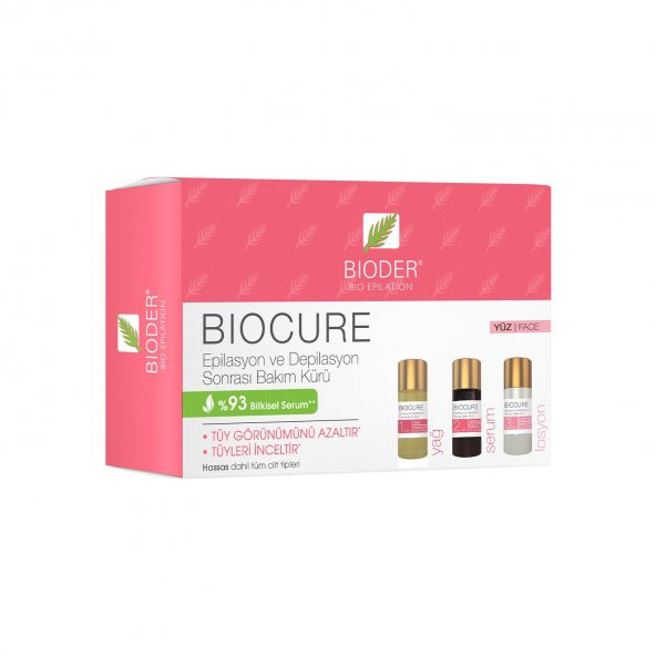 Bioder Biocure Tüy Azaltıcı Kür Yüz İçin 3lü Etki 3 x 5 ml