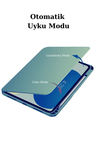 iPad Air 10.9 5.Nesil Uyumlu 360° Dönebilen Pino Tablet Kılıfı - Resim 10