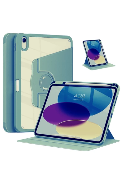 iPad Air 10.9 5.Nesil Uyumlu 360° Dönebilen Pino Tablet Kılıfı - Resim 7