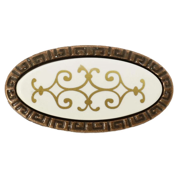 Seçil Düğme Metal Beyaz Eskitme Antik Bakır Mobilya Mutfak Çekmece Dolap Dolabı Kulpu Kulbu Kulpları