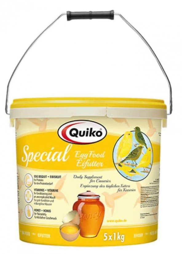 Quiko Special Yumurtalı ve Ballı Kuru Formda Kanarya Maması 5kg