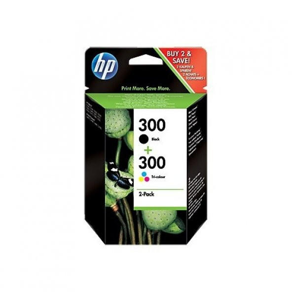 HP 300 2li Paket Siyah/Üç Renkli Mürekkep Kartuş (CN637EE)