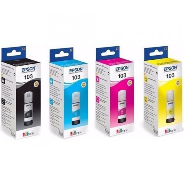 Eko Kartuş Epson Ecotank 103 4 Renk Takım Muadil Mürekkep - 3