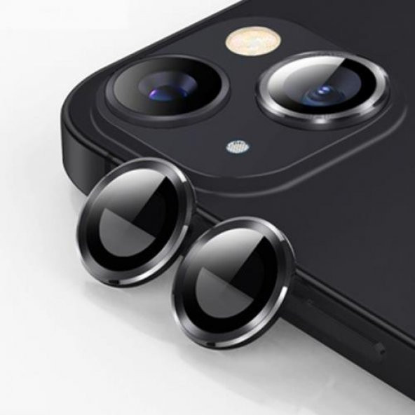 Coofbe 0.4MM Metal iPhone 14-14 Plus Kamera Lens Koruyucu, 9H 5 Katmanlı Çizilmez Kamera Koruyucu
