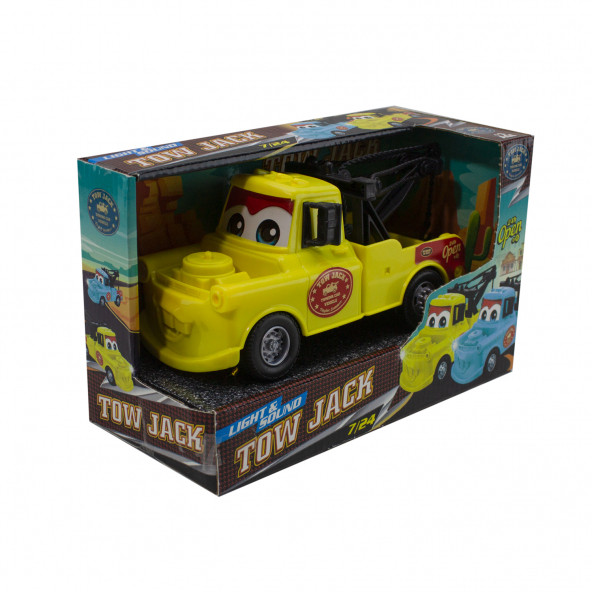 Oyuncak Çekici Kamyonet Işıklı Sesli Çekici Sarı - 2