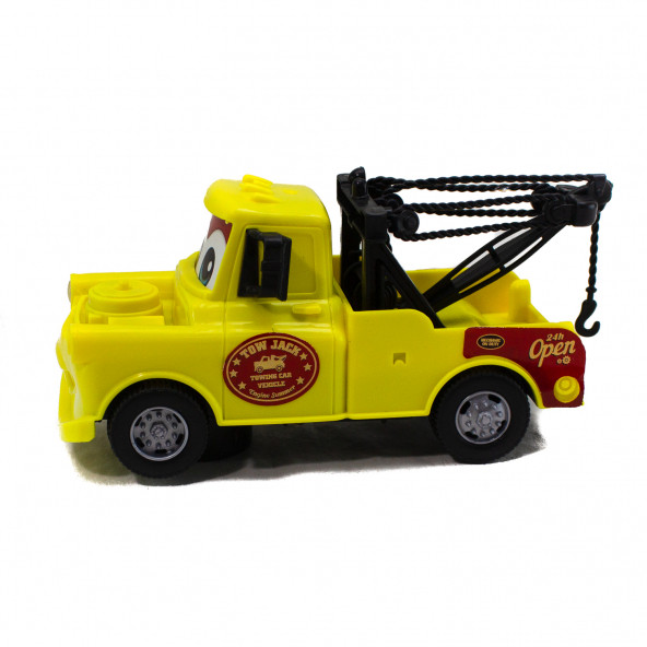 Oyuncak Çekici Kamyonet Işıklı Sesli Çekici Sarı - 3