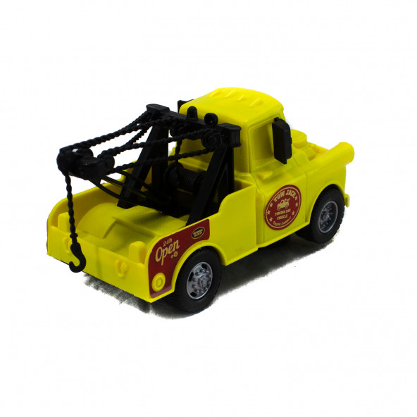 Oyuncak Çekici Kamyonet Işıklı Sesli Çekici Sarı - 4