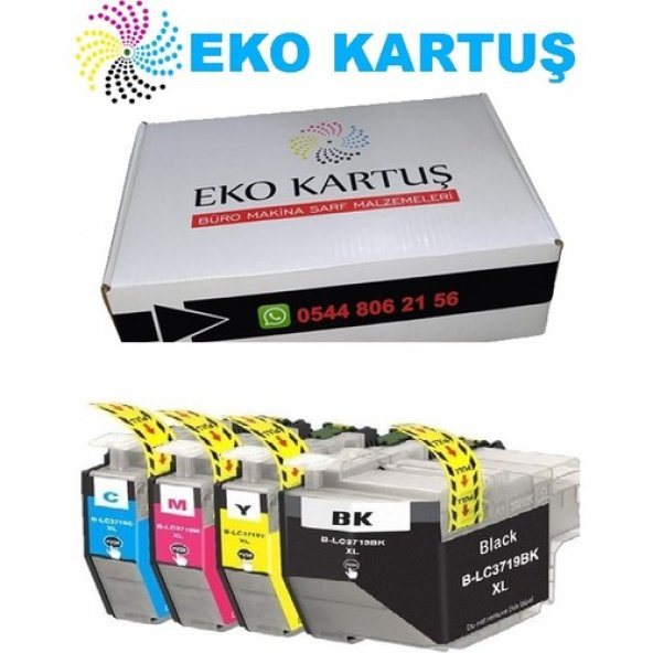 Eko Kartuş Brother MFC-J2730DW 4 Renk LC3719XL Muadil Kartuş - Resim 2