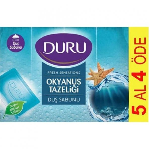 DURU FRESH OKYANUS ESİNTİSİ DUŞ SABUNU 5 AL 4 ÖDE 750 GR