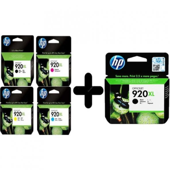 HP 920XL Set+920XL Siyah Kartuş ürün görseli