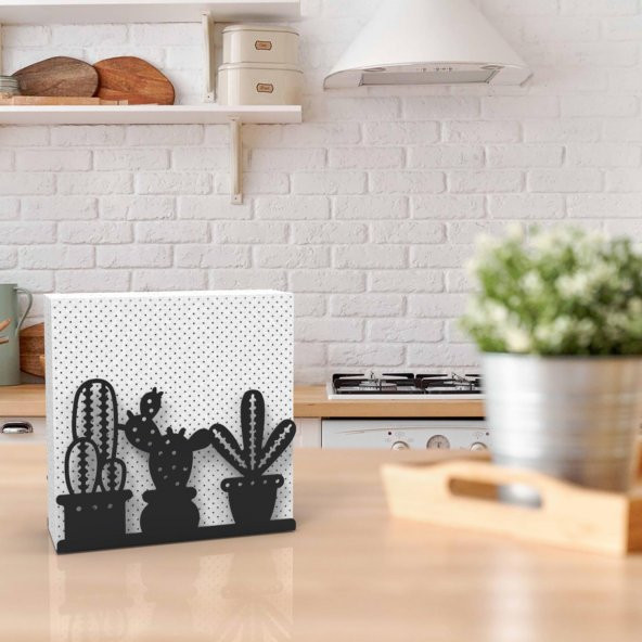 Kaktüs Temalı Metal Peçetelik - 6