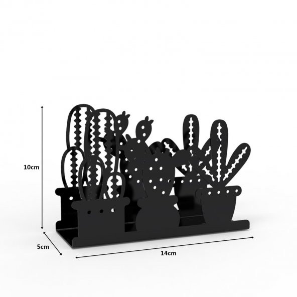 Kaktüs Temalı Metal Peçetelik - 2