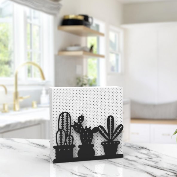 Kaktüs Temalı Metal Peçetelik - 3