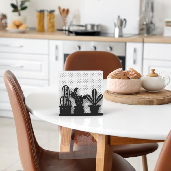 Kaktüs Temalı Metal Peçetelik - 4