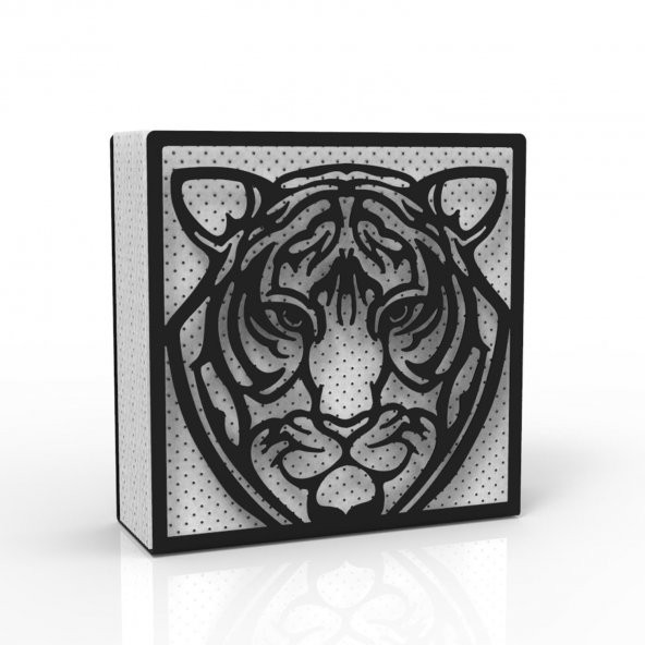 Kaplan Temalı Metal Peçetelik