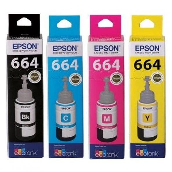 Eko Kartuş Epson Ecotank L500 (T664) Set Muadil Mürekkep - 3
